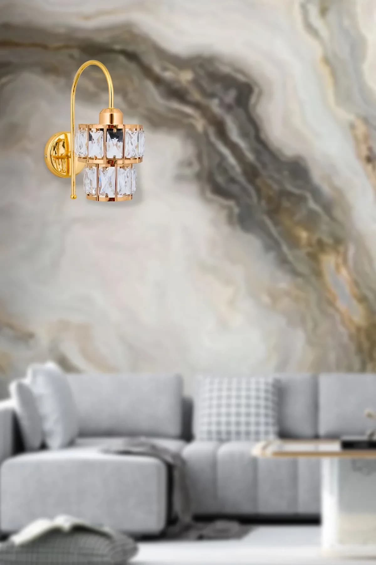 İkili Özel Kristal Taşlı Gold İki Katlı Pasta Süper Model Aplik