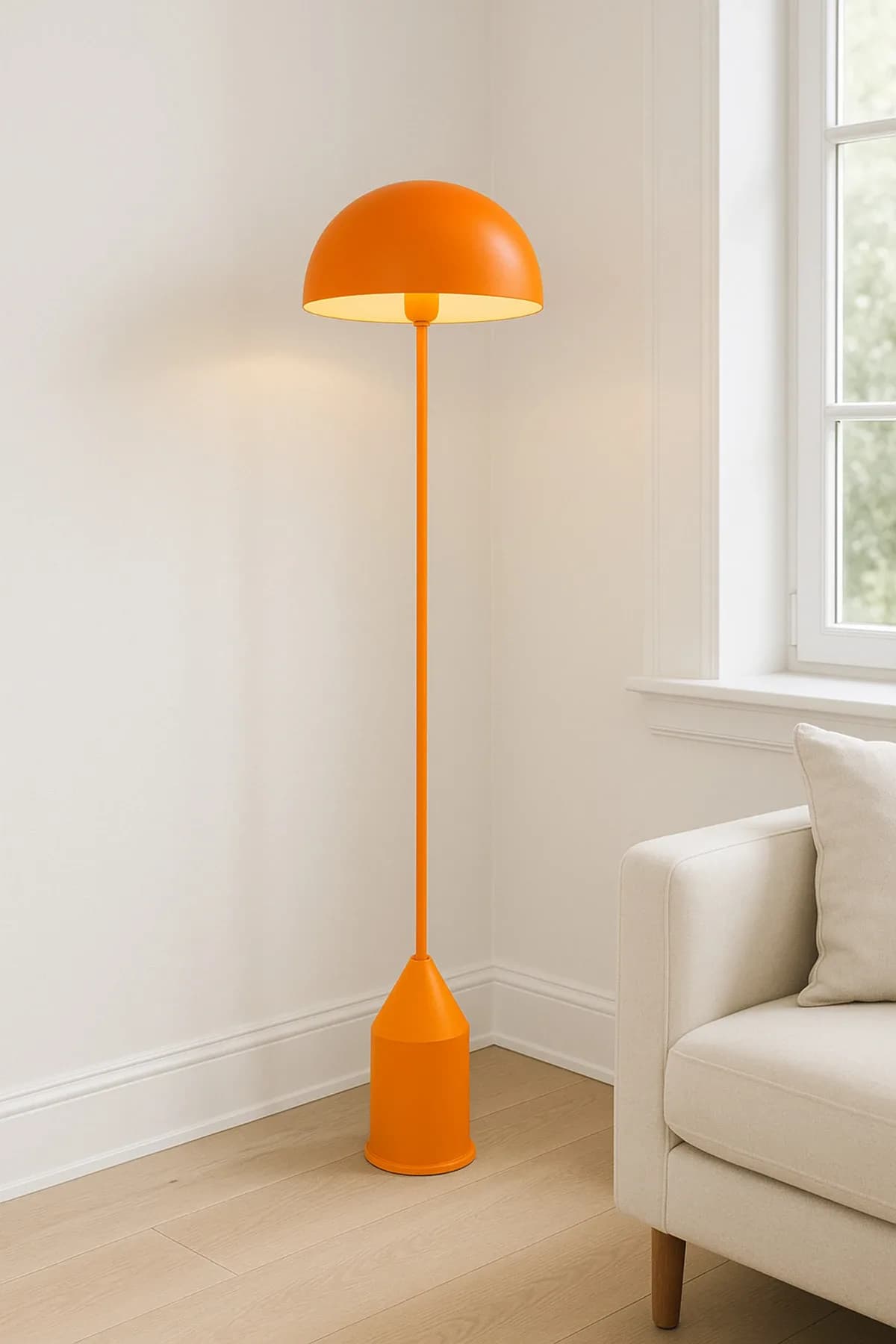 Mantar Model Bordo Özel Tasarım Ayaklı Lüks Lambader Dekoratif Salon Yatak Odası