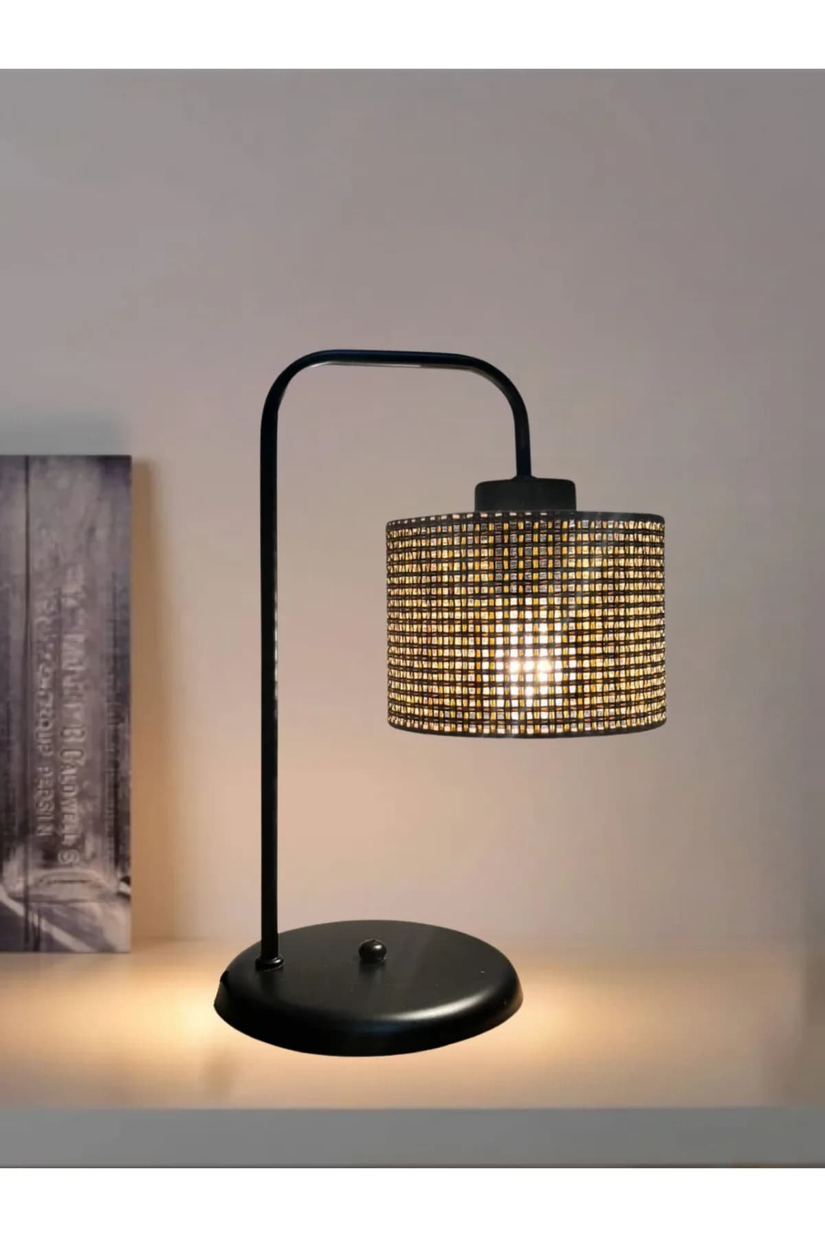 L Model Hazeran Şapkalı Salon Mutfak Çocuk Odası Masa Lambası Özel Tasarım