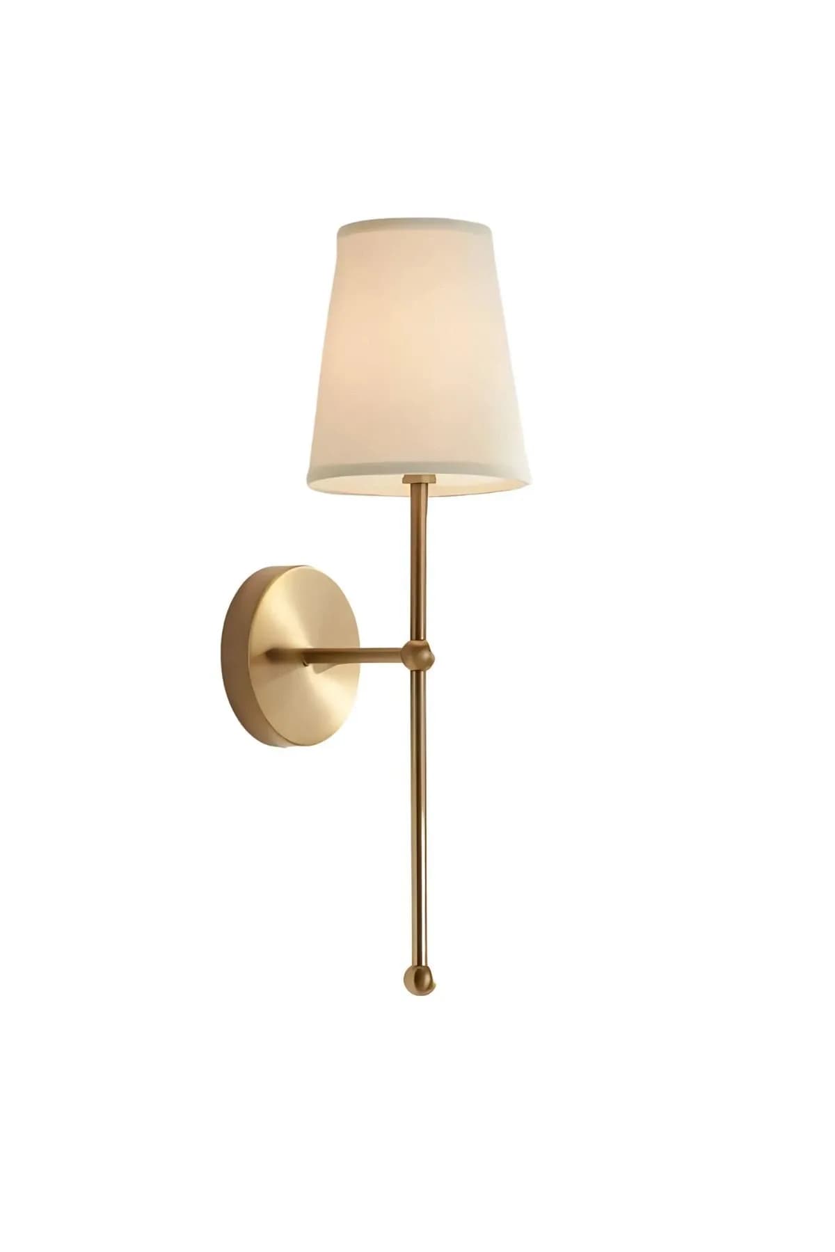 Modern Tasarım 1 Adet Duvar Ledli Pilli Aplik Tak Çalıştır Eskitme Gold Krem Abajur Gün Işığı Pilli