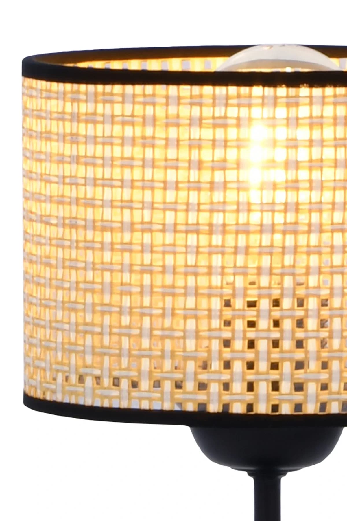 Hazeran Model 2 li Set Modern Rattan Yatak Odası Komidin Salon Masa Lambası Abajur