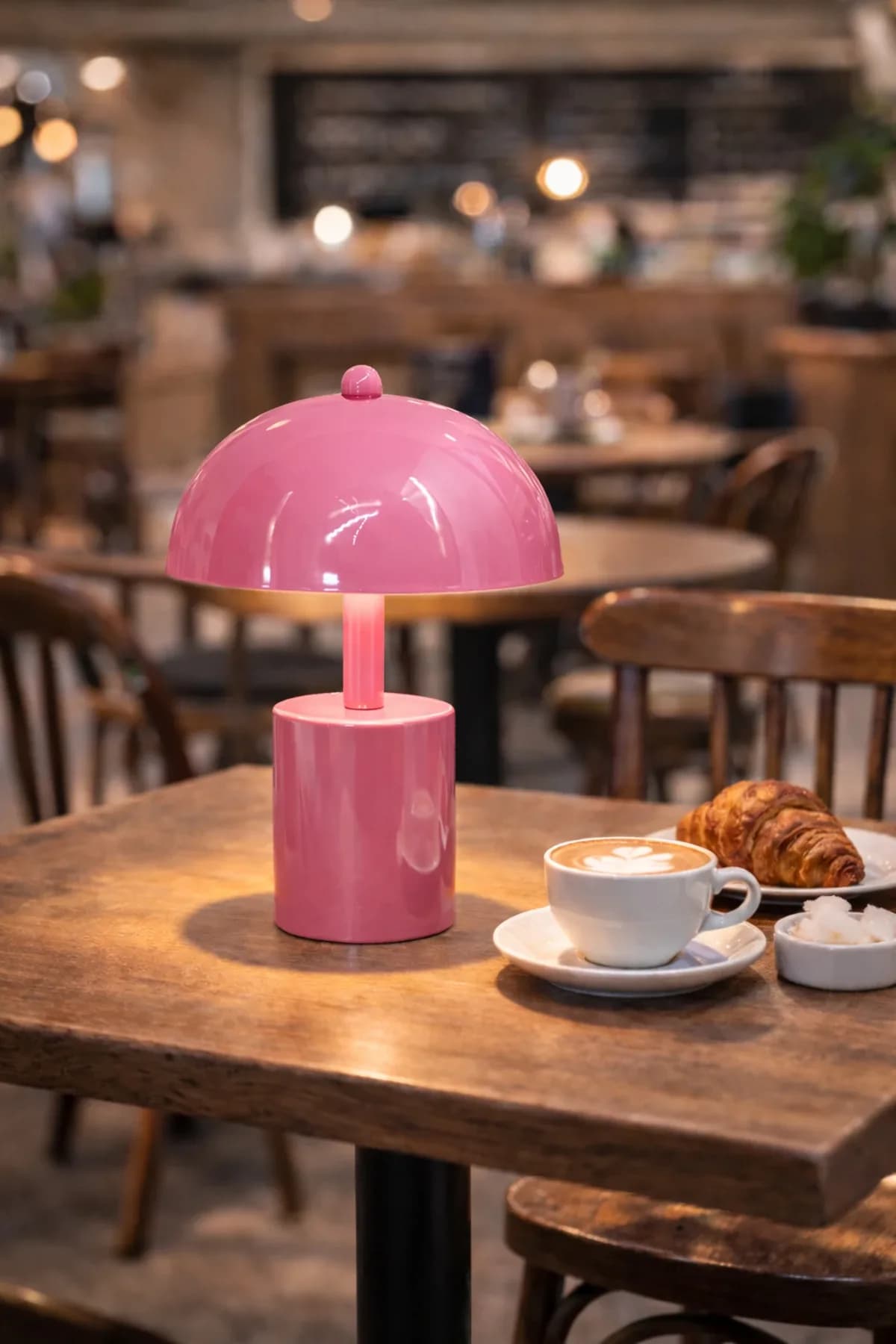 Orbit Bordo Model Pilli Masa Lambası Cafe Salon Yatak Odası Abajur