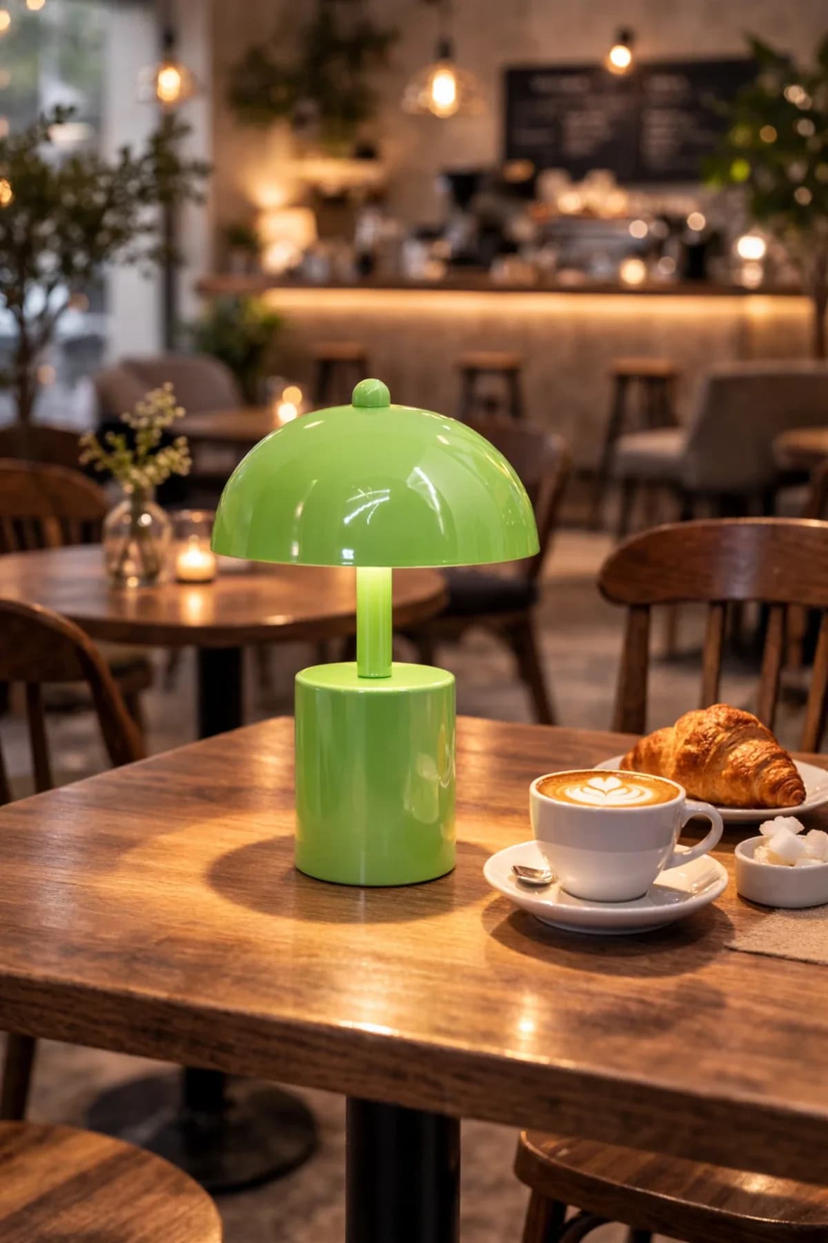 Orbit Bordo Model Pilli Masa Lambası Cafe Salon Yatak Odası Abajur