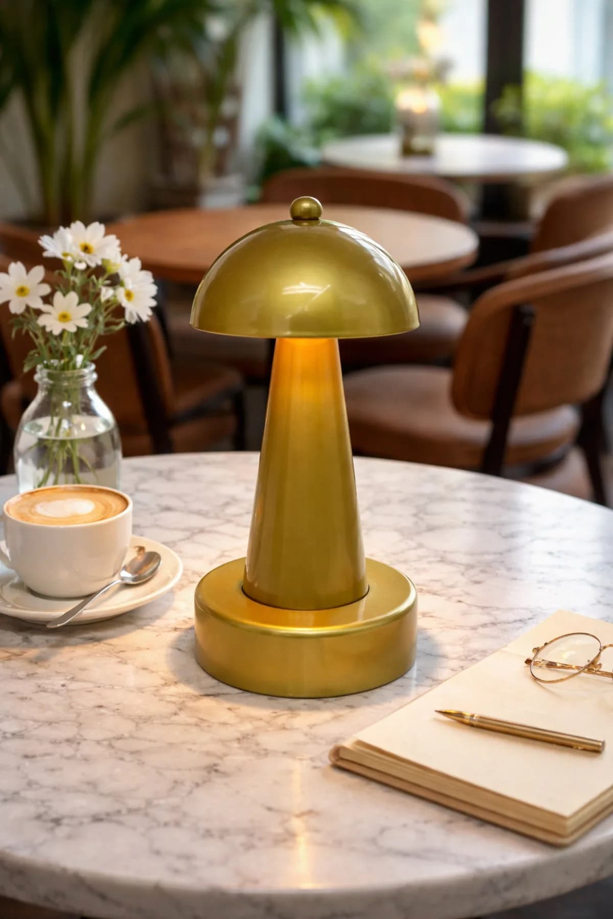 Como Model Eskitme Pilli Masa Lambası Cafe Salon Yatak Odası Abajur Aç-Kapa Tuşlu