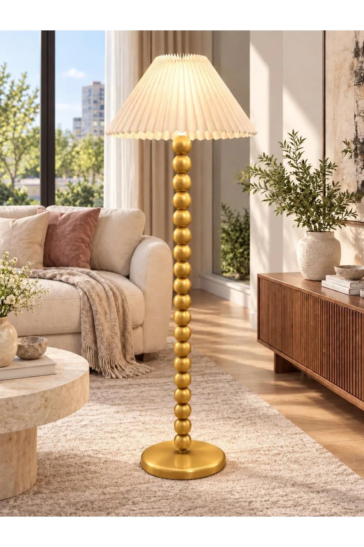 Ballin Model Umbrella Şapkalı Salon Yatak Odası Proje Lambader Şık Lüks Proje