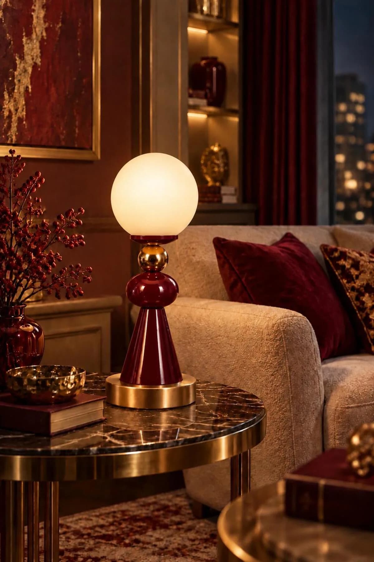 Beyaz Opal Camlı Model Masa Lambası Elektrik Aksanlı Şık Model Abajur Salon Yatak Odası Mimari Masa Lambası