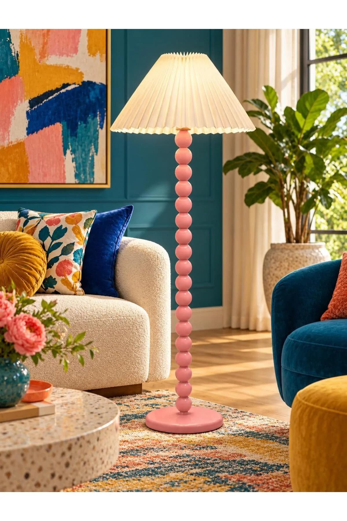 Ballin Model Umbrella Şapkalı Salon Yatak Odası Proje Lambader Şık Lüks Proje