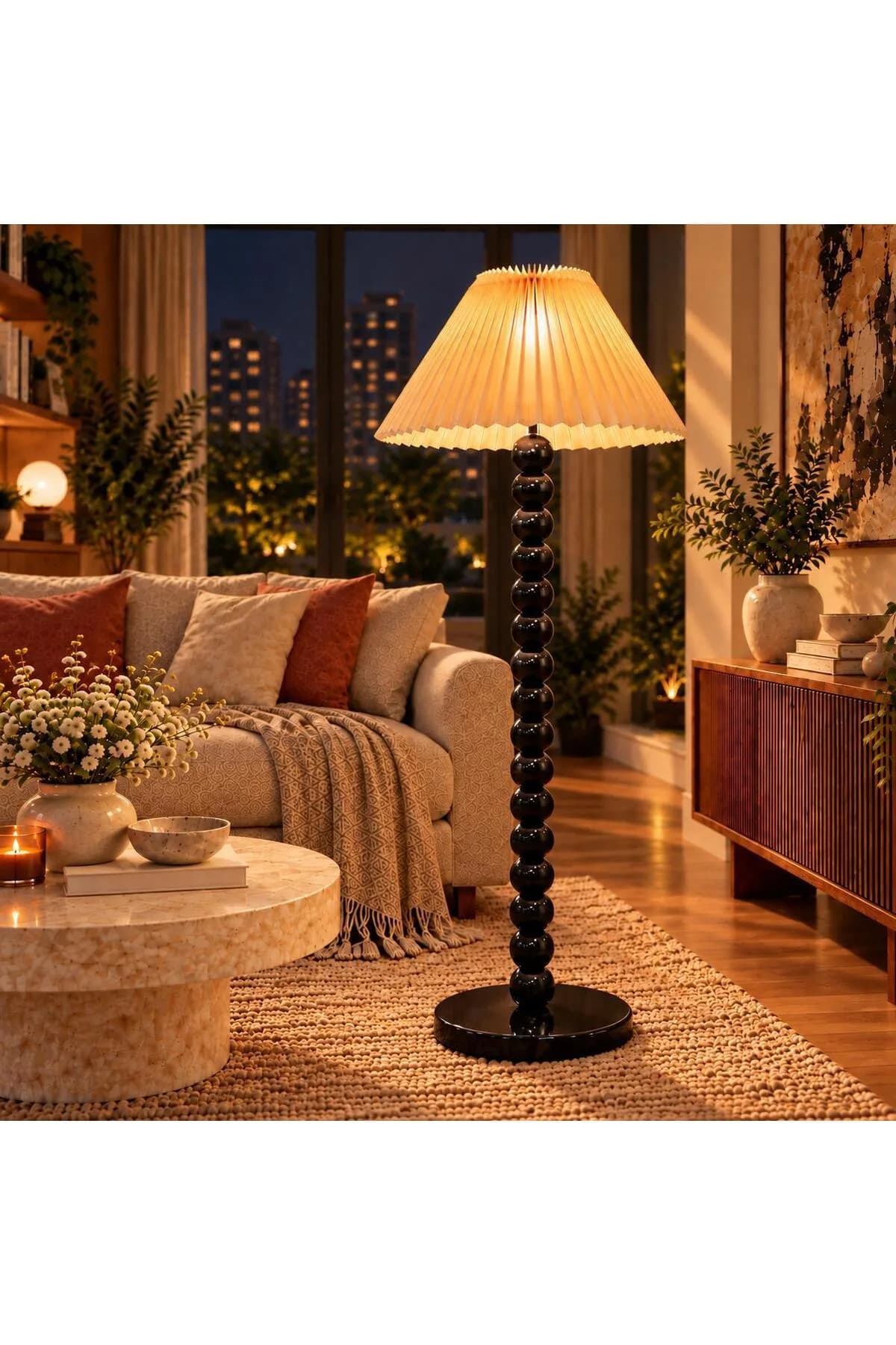 Ballin Model Umbrella Şapkalı Salon Yatak Odası Proje Lambader Şık Lüks Proje