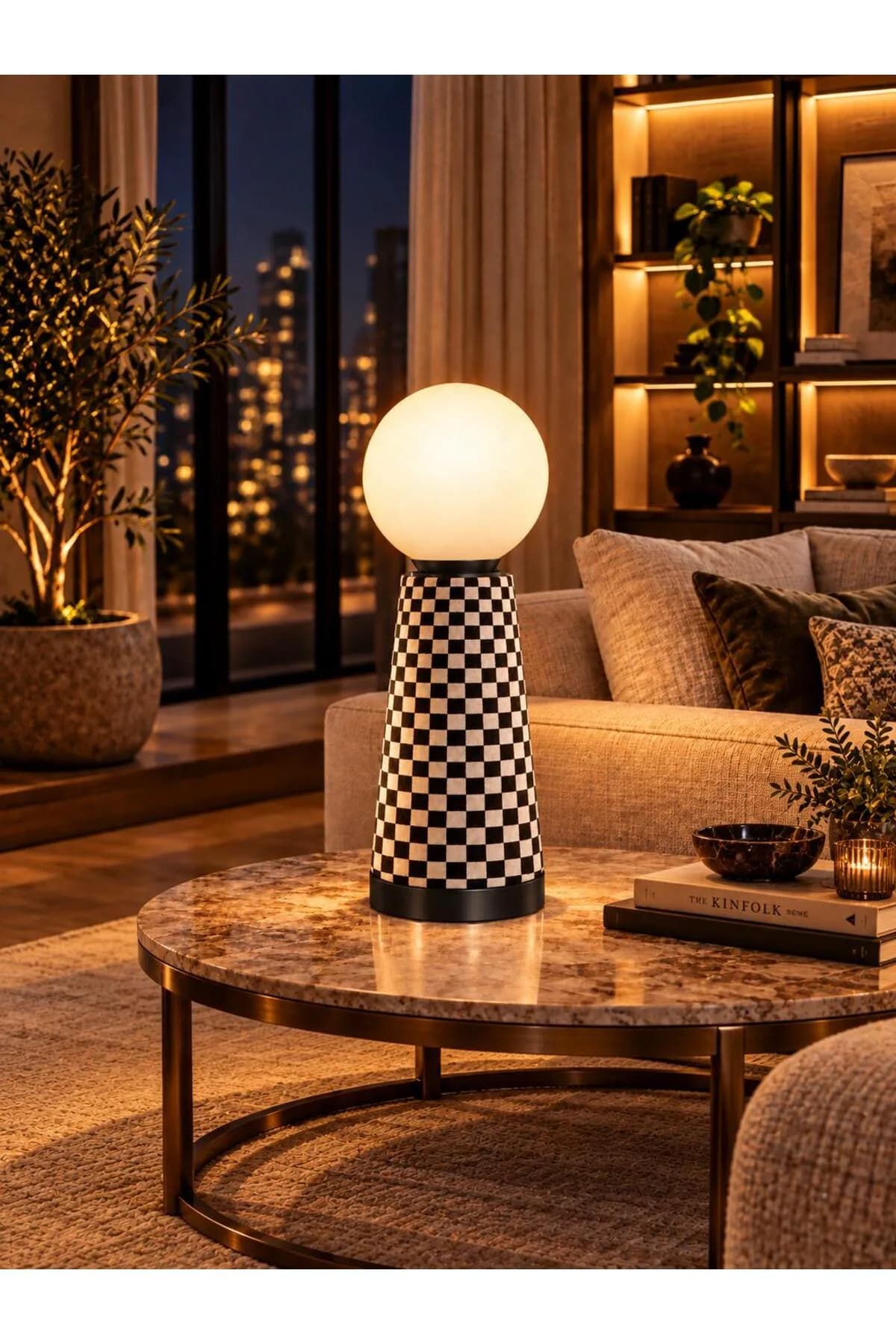 Colora Camlı Model Kumaş Detaylı Elektrikli Masa Lambası Salon Yatak Odası Mimari Proje Abajur Şık Lüks