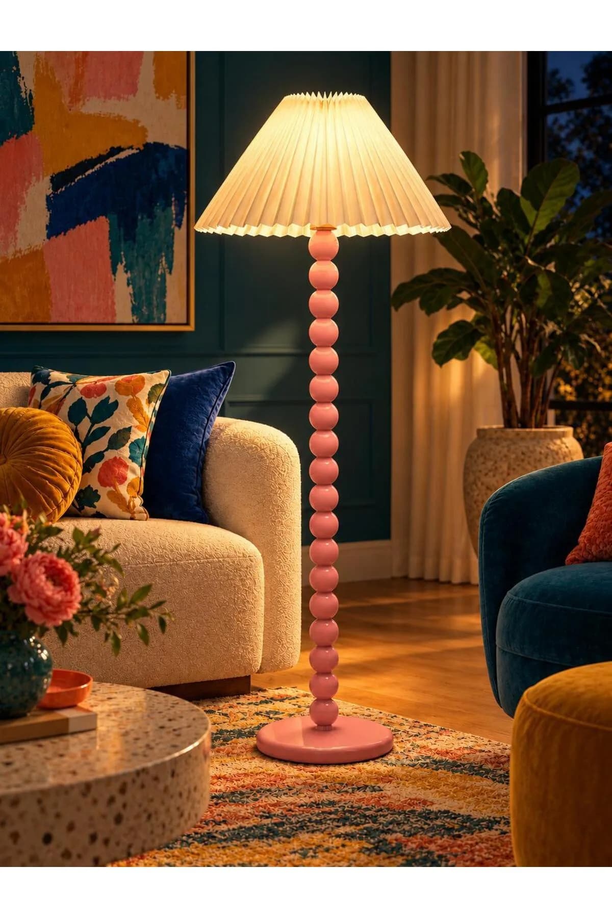 Ballin Model Umbrella Şapkalı Salon Yatak Odası Proje Lambader Şık Lüks Proje