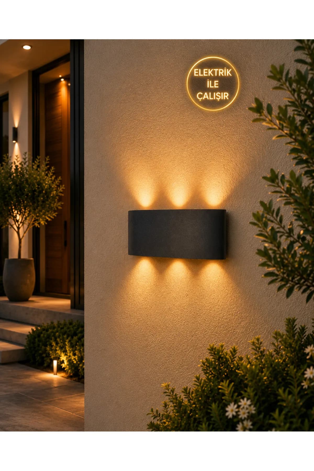 Yarasa Model Elektrikli Aplik Salon Yatak Odası Bahçe Tablo Aplik Şık