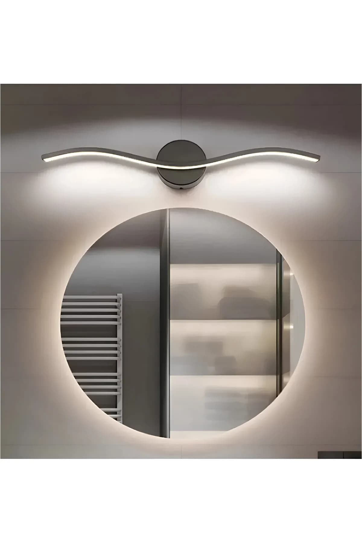 Özel Led Pilli Tak Çalıştır Dekoratif Elektrik Aksanlı Salon Banyo S Model Aplik